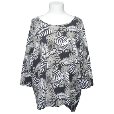 Blouse (Black, White, Green) from Florie Cotton, Viscose