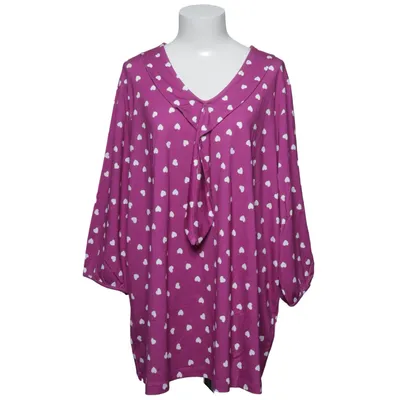 Blouse (Purple, White) from Denim & Co Elastane, Viscose