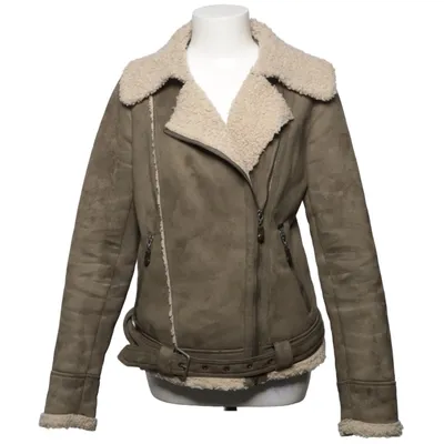 Shearling jacket (Green, Beige) from Dreimaster Acrylic, Polyester