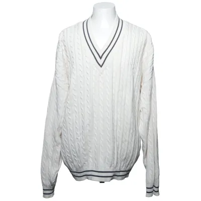 Pullover (White, Black) from Bison Club Cotton
