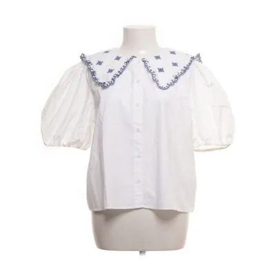 Korte mouwen shirt (Wit, Blauw) van Zara Polyester