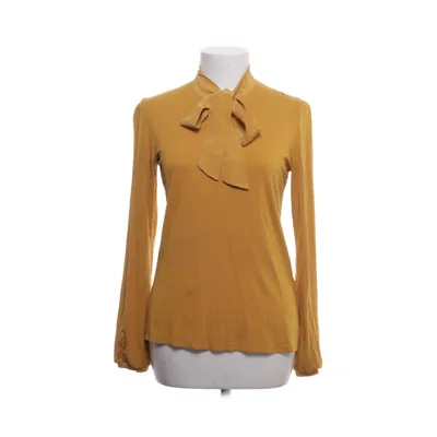 Strikblouse (Geel) van Hallhuber Viscose, Elastaan, Zijde, Wol