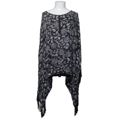 Poncho (Schwarz, Weiß) von Miss Milla Viskose