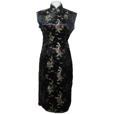 Cheongsam (Sort, Flerfarvet) fra Golden Dragon