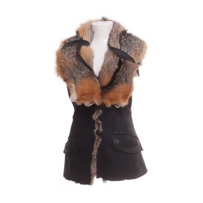 Bont gilet (Zwart, Bruin) van Rizal
