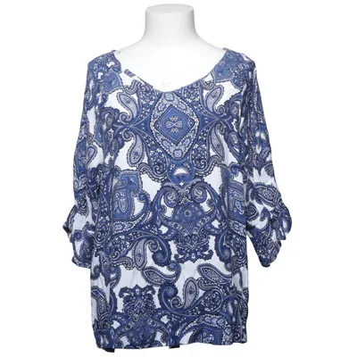 Blouse (Blue, White) from Canda Premium Viscose