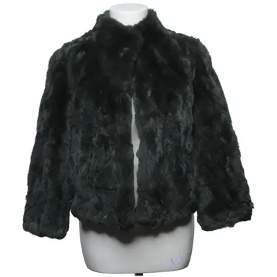 Fur jacket (Green) from Natures Collection Polyester, Rabbit fur
