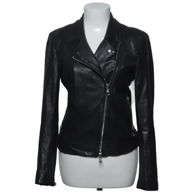 Bikerjacka (Svart) från SET Urban Deluxe Elastan, Skinn, Viskos