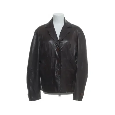 Leather jacket (Brown) from Chevirex Polyester, Leather
