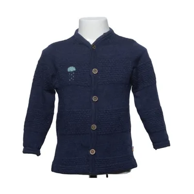Cardigan (Blue) from Joha Merino wool