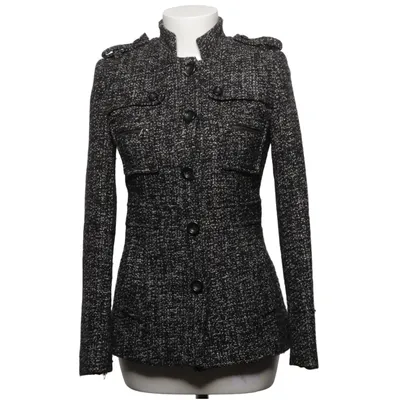 Jacket (Black, White) from Koton Acrylic, Polyester, Wool