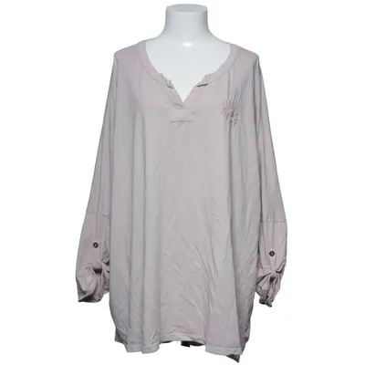 Bluse (Beige) fra Sarah Bomuld, Elastan