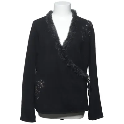 Wickeljacke (Schwarz) von Fransa Acryl, Wolle
