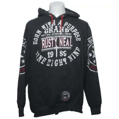 Huvtröja (Grå) från Rusty Neal Bomull, Polyester