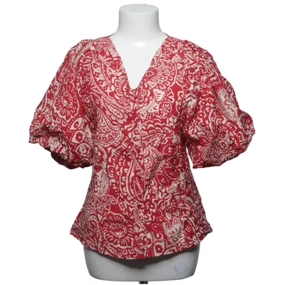 Wrap blouse (Red, Beige) from Iwie Polyamide, Viscose