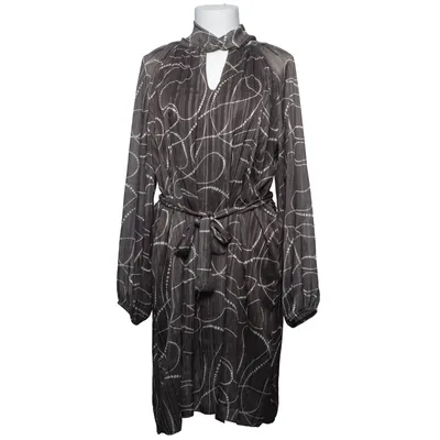 Klänning (Brun, Vit) från Adele Altman Elastan, Polyester, Viskos