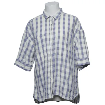 Short sleeve shirt (Blue, White) from Aiayu Organic cotton