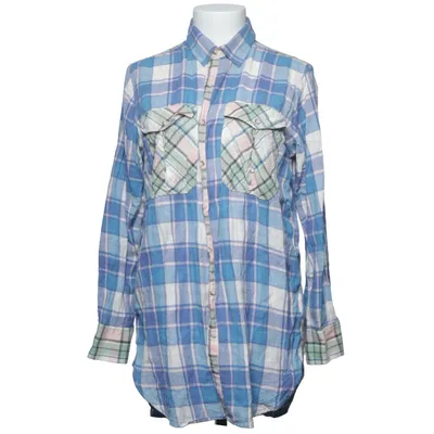 Flanellhemd (Blau, Weiß, Grün) von MiH Jeans Baumwolle, Leinen