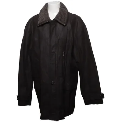 Läderjacka (Brun) från KappAhl Akryl, Skinn, Polyester, Ull