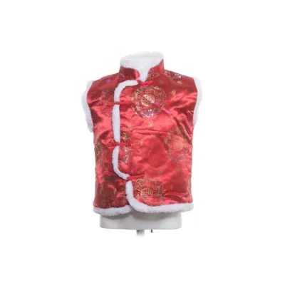 Cheongsam (Röd) Polyester, Viskos