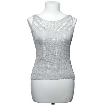 Tank Top (Silver) from Lauren Ralph Lauren Elastane, Metallic fiber, Polyester, Viscose