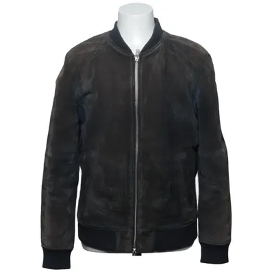 Leather jacket (Gray) from King x Jofama Acrylic, Leather, Polyester