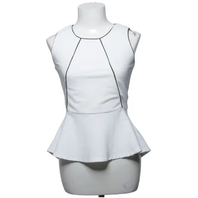 Peplum top (Wit, Zwart) van Monteau Elastaan, Polyester, Viscose