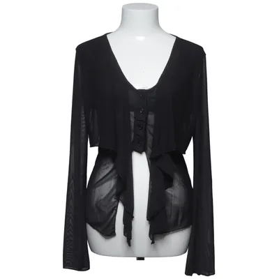 Cardigan (Sort) fra Shein Elastan, Polyester