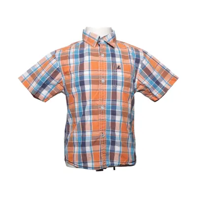 Chemise à manches courtes (Bleu, Orange, Blanc) de Rebel Coton