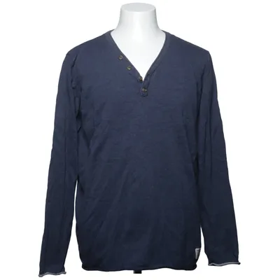 Henley shirt (Blauw) van TTD Katoen