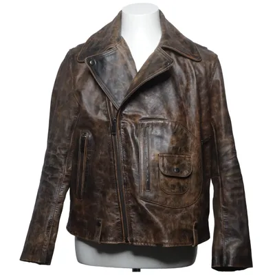 Bikerjacka (Brun) från Zara Leather Collection Skinn, Polyester