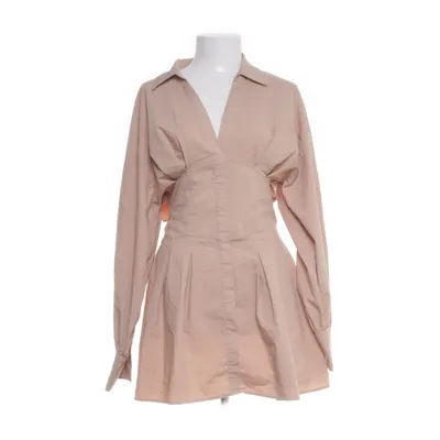 Jurk (Beige) van Bershka Katoen, Elastaan, Polyester