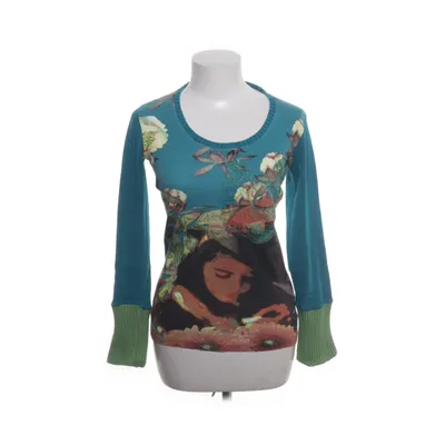 Trui (Turquoise) van Desigual Polyester, Katoen