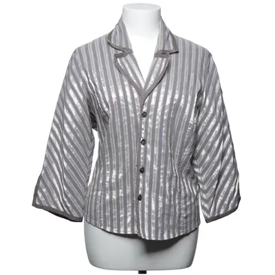 Bluse (Grå, Hvid) fra Pardon Bomuld, Elastan, Metallfiber, Polyester
