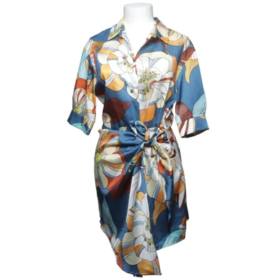 Omlottklänning (Blå, Flerfärgad) från Vicolo Polyester