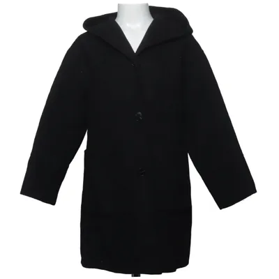 Coat (Black) from Zara Polyester, Wool