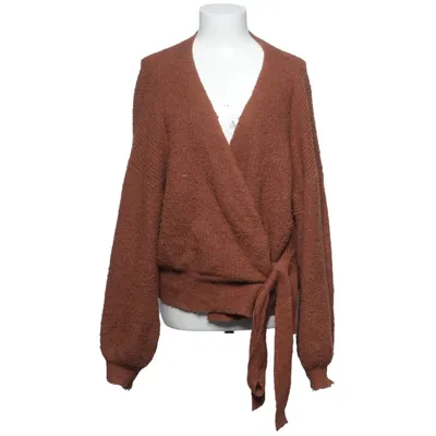 Cardigan cache-cœur (Marron) de V. Code Acrylique, Élasthane, Polyamide, Polyester
