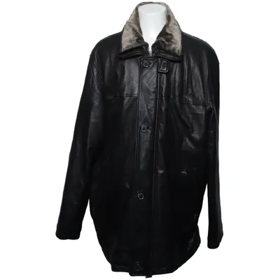 Leather jacket (Black) from Allan Clark Polyamide, Polyester