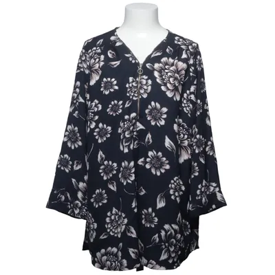 Blouse (Bleu, Beige) de Plus Polyester