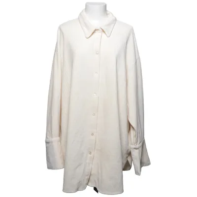 Överskjorta (Beige) från H&M Bomull, Elastan, Polyester