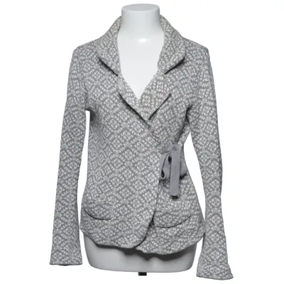 Wrap cardigan (Gray, White) from Playback Cotton