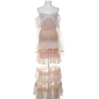 Maxi jurk (Beige) van Jonathan Simkhai Elastaan, Nylon, Polyester, Zijde