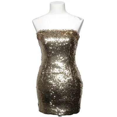Cocktail dress (Gold, Silver) from Chic & Chic Co Elastane, Polyester, Viscose