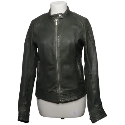 Læderjakke (Biker514) fra Goosecraft Bomuld, Læder, Polyester