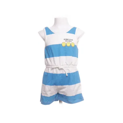 Jumpsuit (White, Blue) from Zara x Smiley World Cotton