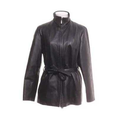 Leather coat (Black) from Outbrook Polyester, Leather