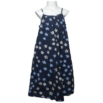 Jurk (Blauw, Wit) van Uniqlo Kids Katoen, Linnen, Viscose