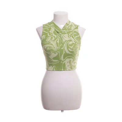 Crop top (Grön) från Zara Elastan, Polyester