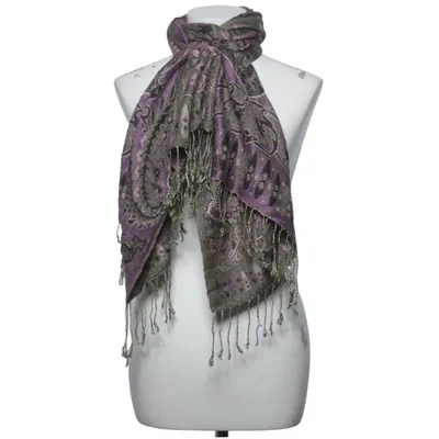Schal (Lila, Schwarz, Grün) von Pashmina Seide