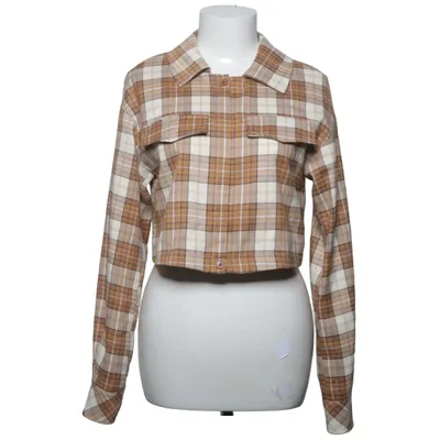 Överskjorta (Brun, Vit) från Misslisibell x NA-KD Elastan, Polyester
